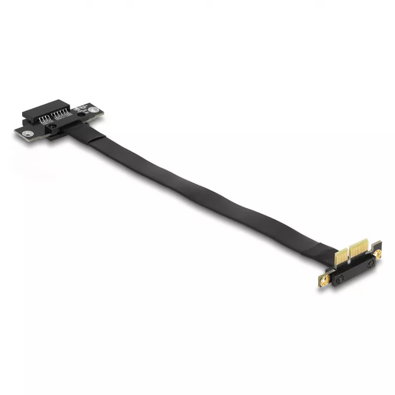 DeLOCK Riser Card PCI Express x1 Stecker 90° abgewinkelt auf x1 Slot mit Kabel 30 cm
