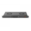 Fan panel LANBERG AK-1502-B, 1U rack, 2 fans, 230V, 38W, 483×44.5×192 mm, Schwarz