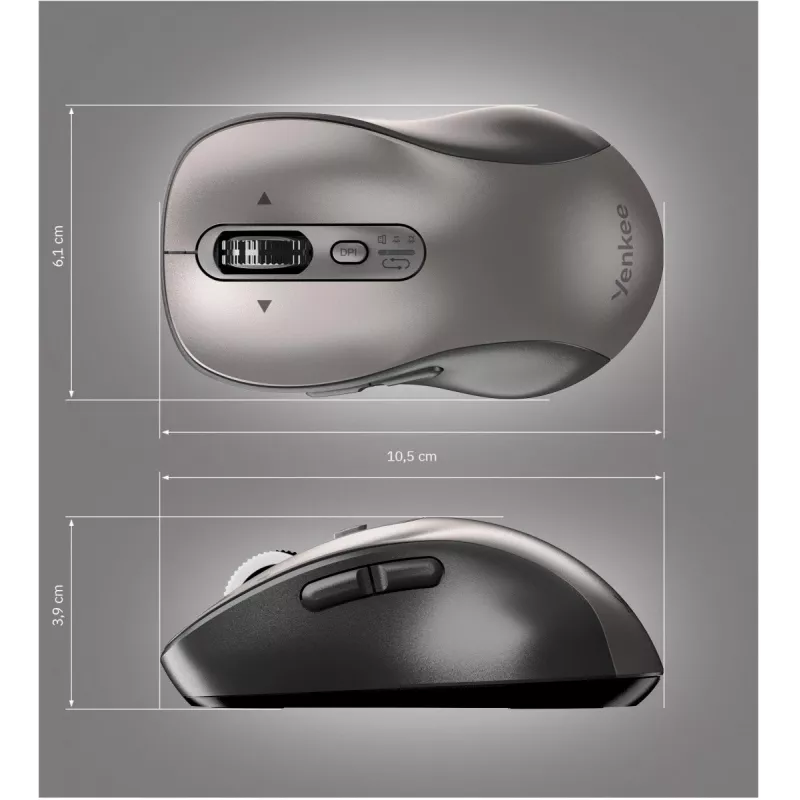 YENKEE YMS 2010SR GYRO Dual Wireless Maus, Bluetooth + USB 2,4 GHz