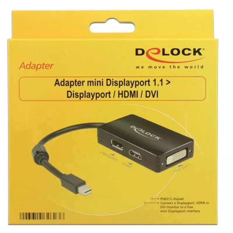 Kabel DeLOCK 0,16m DisplayPort HDMI DVI Mini DisplayPort