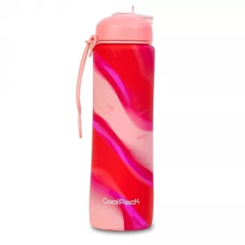 COOLPACK Silikon-Trinkflasche Pump 600 ml Mädchen Pink
