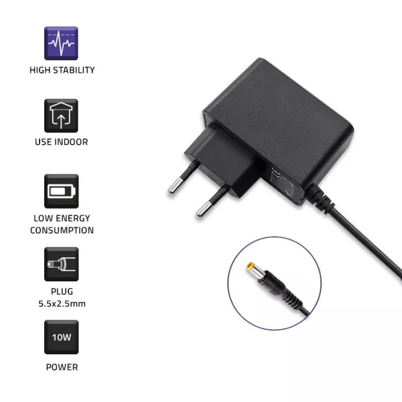 Steckernetzteil 10W 5V, 2A, 5,5x2,5