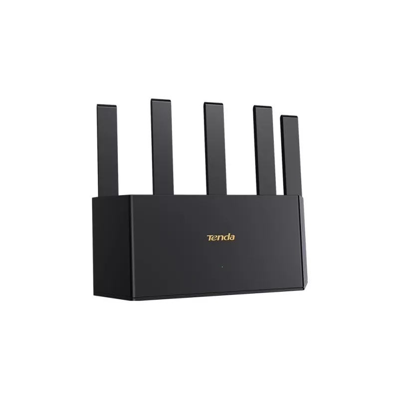 WLAN-Router TENDA TE3L Wi‑Fi 7 (IEEE 802.11ax), 3x Gigabit-LAN, 1x WAN, 512 MB RAM, VLAN, NAT, WPA, schwarz