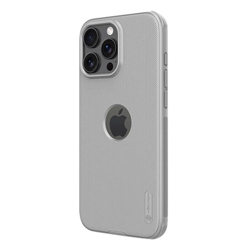 Schutzhülle Nillkin Super Frosted Shield Pro für iPhone 16 Pro, grau, starrer schlank-Cover