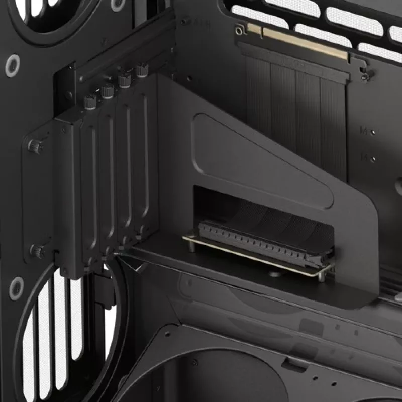 HAVN HS 420 VGPU PC-Gehäuse, Midi-Tower, E-ATX, gehärtetes Glas, PCIe-5.0-Riser-Kabel - schwarz