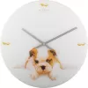 NeXtime klok 8136 Puppy, Ø43 cm, Wand, Weiß/Beige