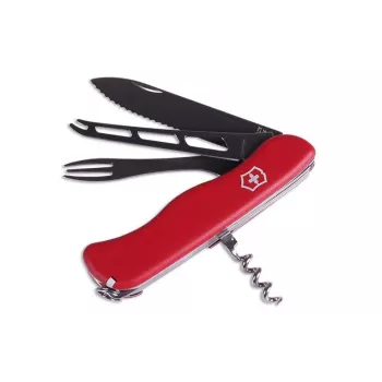 Käsemesser Victorinox Cheese Master V-0 83 Rot mit abnehmbarer Klinge und Gabelspitze