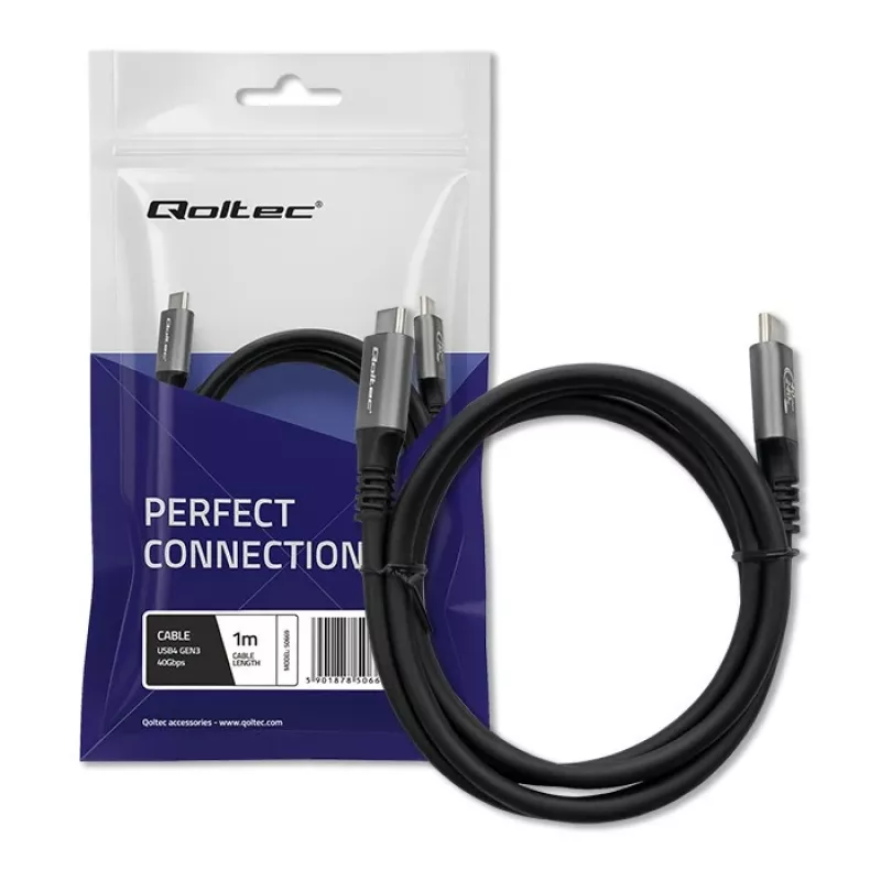 USB-C-Kabel QOLTEC USB4 240 W für Thunderbolt 3/4, 40 Gbit/s, 240 W Stromversorgung