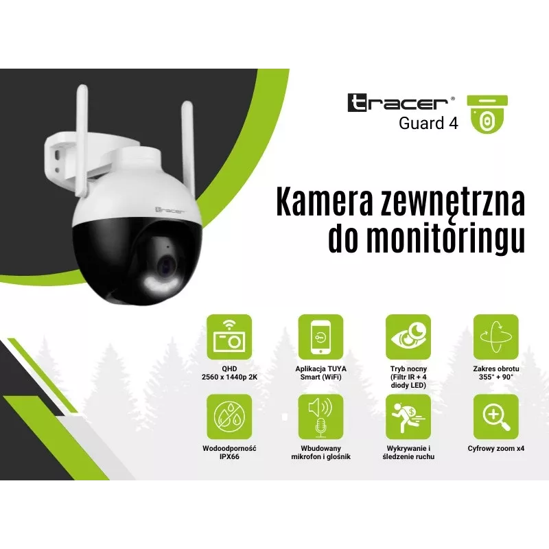 Überwachungskamera Tracer 47376 GUARD 4 HD