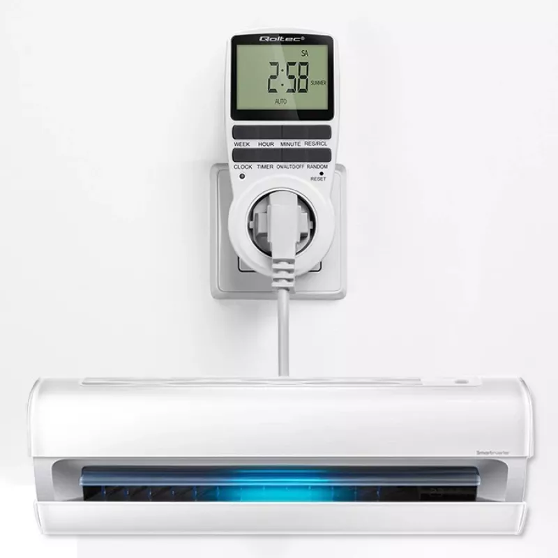 Elektronischer Timer QOLTEC PC0628 mit LCD-Anzeige, 24-Stunden-Countdown