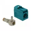Koaxialstecker DELOCK 89723 — FAKRA Z Stecker, 90° abgewinkelt, 13,8×21,5×9,5 mm
