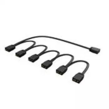 RGB-Splitter Akasa AK-CBLD13-85BK 1-auf-6 adressierbarer LED-Splitterkabel