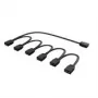 RGB-Splitter Akasa AK-CBLD13-85BK 1-auf-6 adressierbarer LED-Splitterkabel