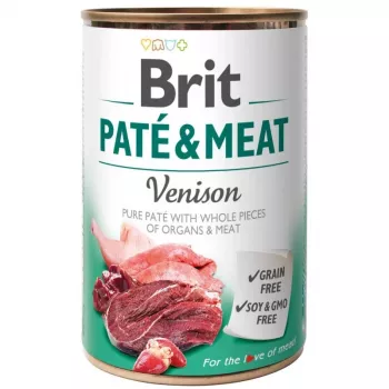 BRIT Paté & Meat mit Wild - Nassfutter für Hunde - Dose - 400 g