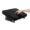 Fußstütze MACLEAN MC-460 ergonomische gepolsterte Metallfußstütze, rutschfeste Basis, Neigung -20–20°, max. Belastung 20 kg, schwarz