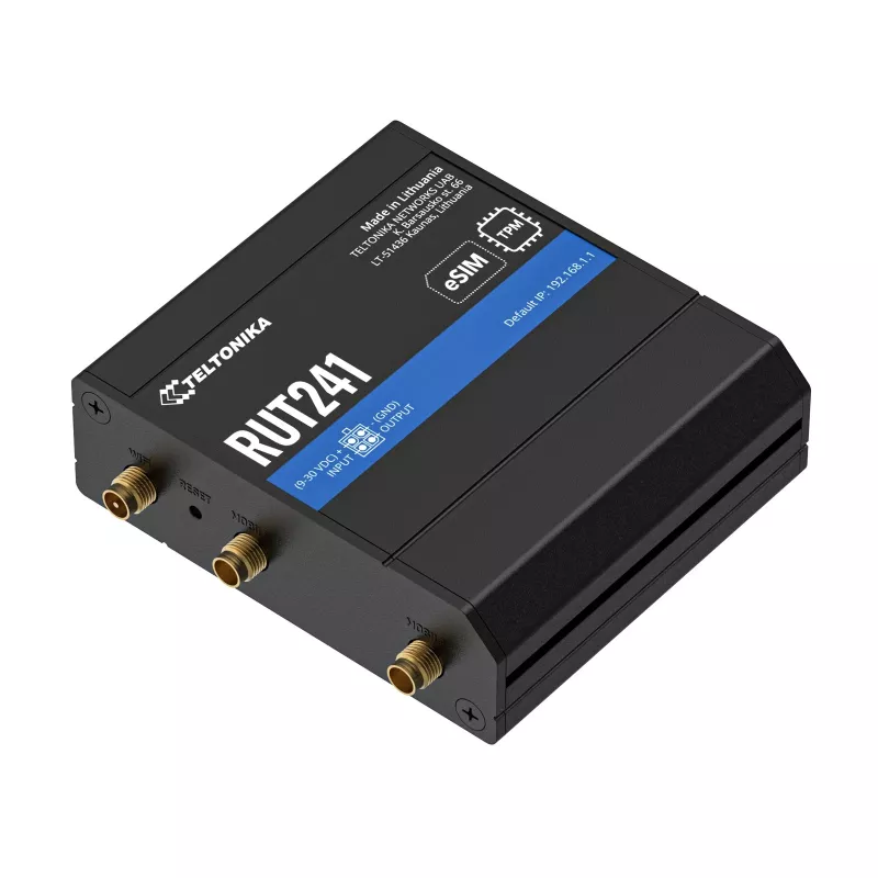 Router LTE WiFi 4 Teltonika RUT241 eSIM Version Europa mit EU-Netzteil (RUT241210000)