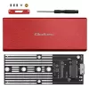 SSD-Gehäuse QOLTEC 51831 USB 3.0 für M.2 SATA-Laufwerke bis zu 2 TB, rot, unterstützt 30 mm Länge, bis zu 4 Laufwerke
