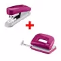 Locher- und Hefterset NOVUS E210 Locher und E15 Hefter, pink