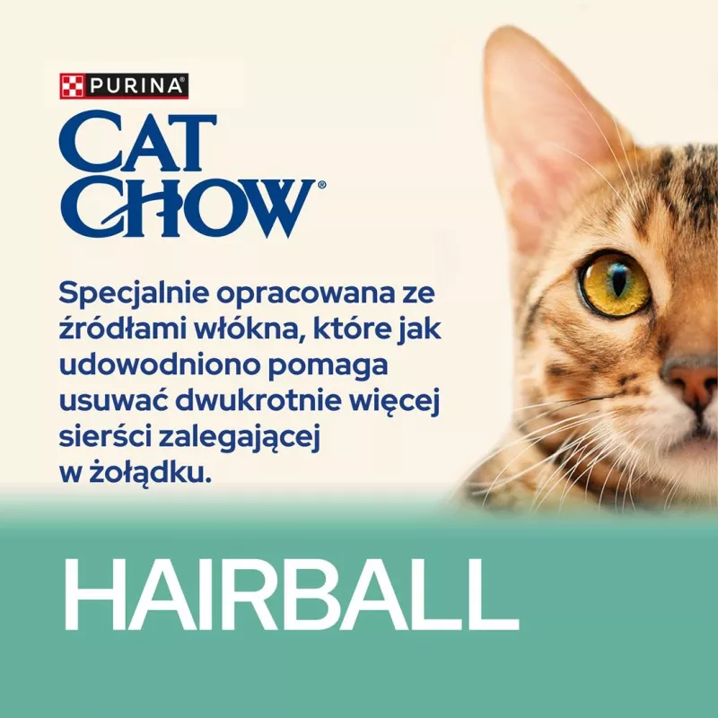 Trockenfutter für Katzen Purina Cat Chow Hairball Control 1,5 kg – Ausgewachsene Katzen, Huhn, 32 % Protein, 11 % Fett