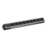 Bachmann 300.001 Stromverlängerung 2 m 9 AC-Steckdosen, Innenbereich, Schwarz, Grau