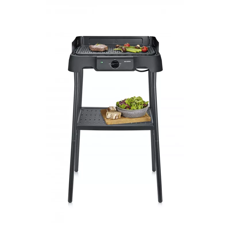 Tisch-Elektrogrill SEVERIN PG 8596, 2000 W, rechteckiger Rost, schwarz, Drehregler