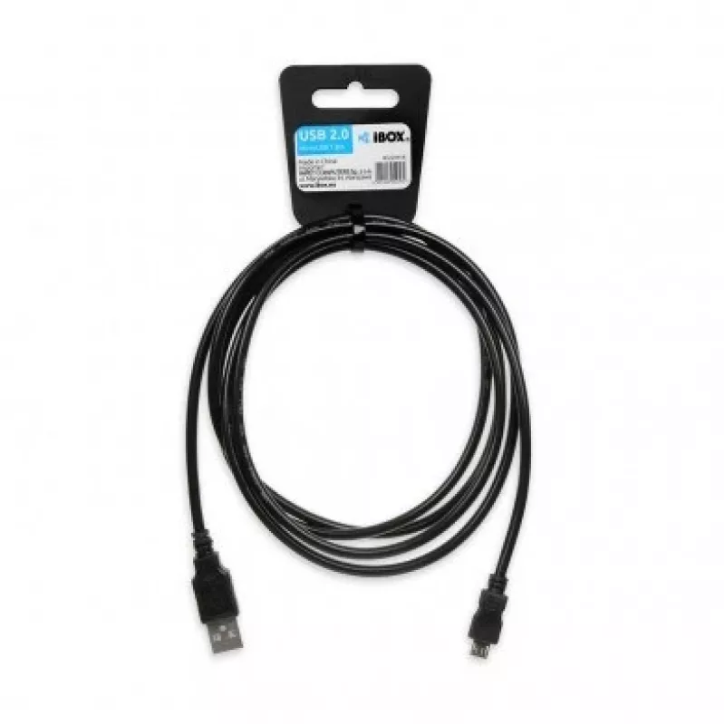 USB A auf Micro-USB B Kabel IBOX IKU2M18 1,8 m USB 2.0, schwarz, 2 A