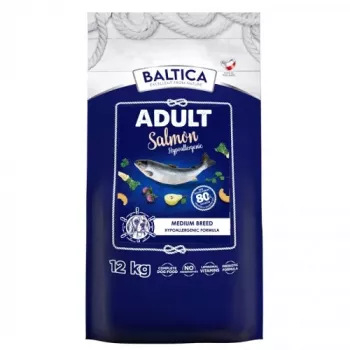 BALTICA Excellent Hypoallergenic Adult Medium breeds Salmon - Trockenfutter für Hunde - 12kg