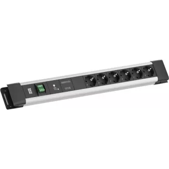 Bachmann CONNECTUS 6xCEE7/3 1xGVS-Plus 1x switch 2,0 m CEE7/7 Grau (BM005924)