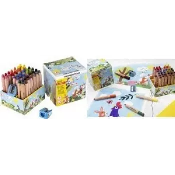 EBERHARD FABER MiniMaxi 3in1 40er Box Buntstifte sortierte Farben, 40 Stück (518940)