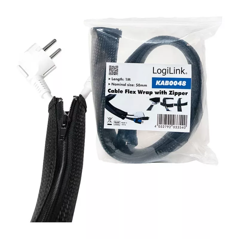 Kabelmantel LogiLink KAB0048 Schwarz