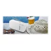 Tragbares Radio Muse M-025 RW — analoges UKW/MW, weiß, batteriebetrieben, externe Antenne