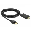 Video-Kabel-Adapter DeLOCK 85318 DisplayPort auf HDMI 3m Schwarz
