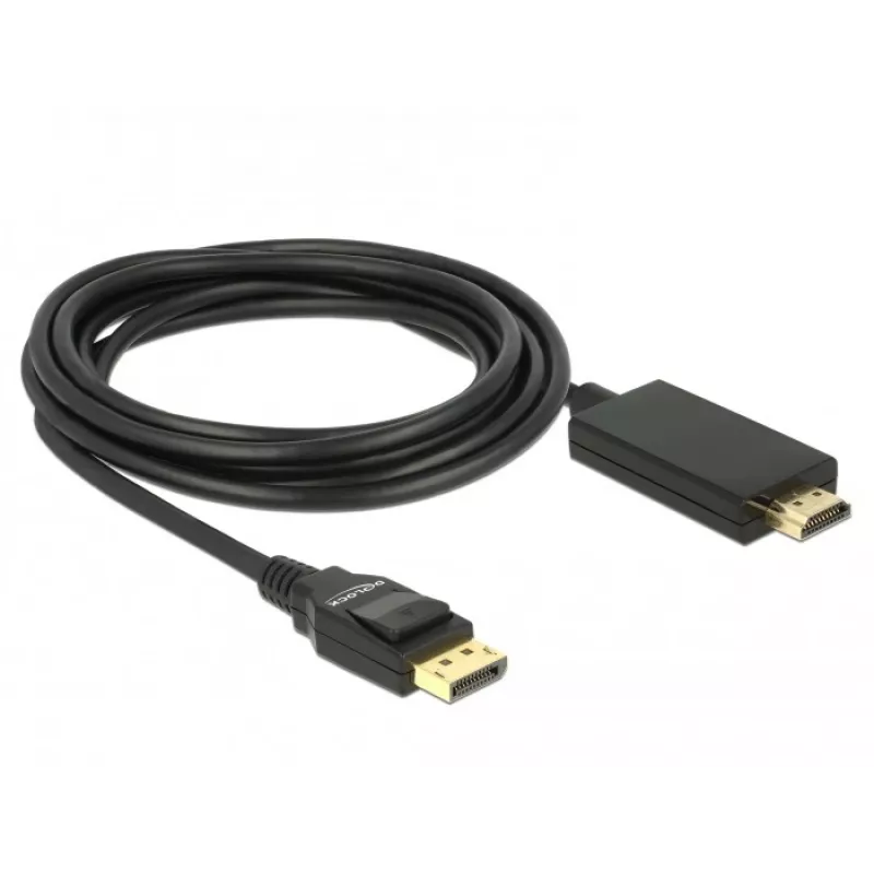 Video-Kabel-Adapter DeLOCK 85318 DisplayPort auf HDMI 3m Schwarz
