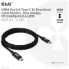 CLUB3D USB4 Gen3x2 Type-C bidirektionales Kabel 8K60Hz, Daten 40Gbps, PD 240W(48V/5A) EPR M/M 2m / 6.56ft