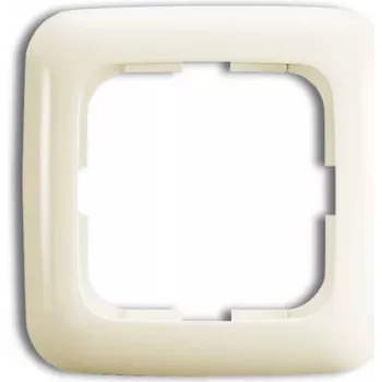 Abdeckrahmen / Schalterabdeckung Busch-Jaeger 1725-0-0548 — cremefarben, schraubenlos, 81×81 mm, 11 mm dick