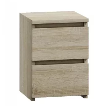 Nachttisch top e shop M2 SONOMA — 2-Schubladen-Nachttisch, Eiche, 300×300×400 mm
