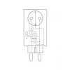 Intelligenter Außenstecker Shelly Wave WiFi-Steuerung IP44 – 230V, 12A, 2500W, SmartStart, OTA, LED