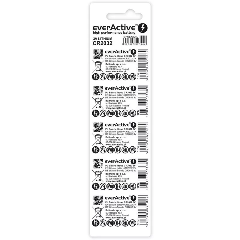 Lithiumbatterien everActive CR2032 - Blister 5 St.