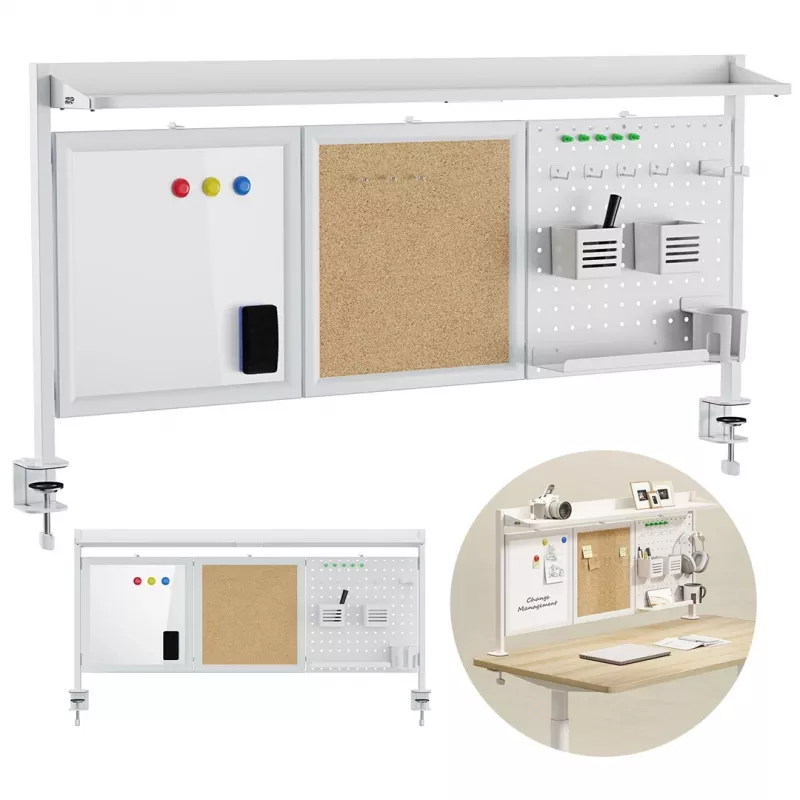 Schreibtischtrennwand Ergo Office ER-300 W, Breite 1250 mm, maximale Belastung 10 kg