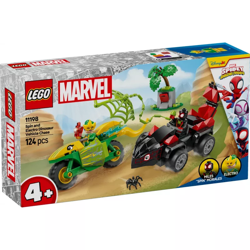 LEGO MARVEL 11198 Spin und Electro Dinosaurier-Fahrzeugjagd