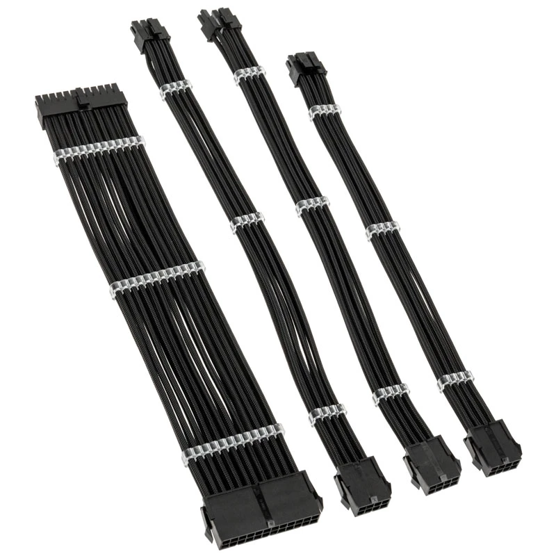 Kolink Core Standard Braided Kabel Extension Kit - Jet Schwarz