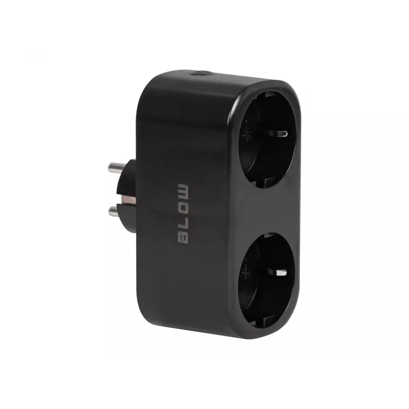 TUYA WLAN-gesteuerte doppelte intelligente Steckdose, schwarz
