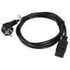 Stromkabel CEE 7/7 - IEC 320 C19 16A VDE 1,8M schwarz