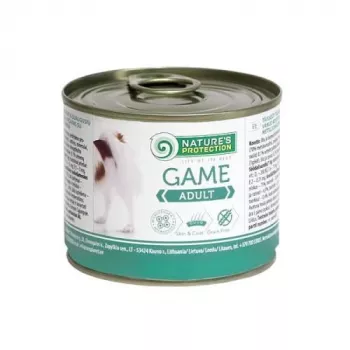 Nassfutter für Hunde nature’s protection Adult Game 200 g Beutel — Hirsch, hühnerfrei, für ausgewachsene Hunde, 200 g