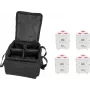 Beleuchtungsset EUROLITE 4x AKKU TL-3 TCL Weiß mit Soft-Tasche, batteriebetriebene TCL-Panels