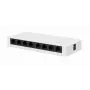 Unmanaged Switch GEMBIRD NSW-G8-01 – 8× Gigabit Ethernet (10/100/1000), Weiß, DC 5V