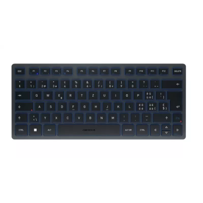 Bluetooth-Tastatur CHERRY KW 7100 MINI BT QWERTZ Schweizer Blau Wireless