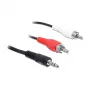Audiokabel DeLOCK 84942 3m 3,5mm Klinke auf 2x Cinch Schwarz Rot Weiß