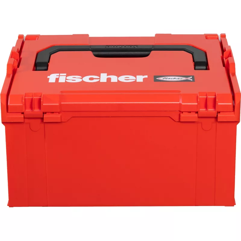 Toolbox FISCHER L-BOXX FLB 238 leer, rot/schwarz, modularer Aufbewahrungskoffer