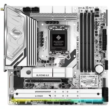 Mainboard ASRock B860M Steel Legend WiFi — Intel B860, LGA 1851, micro‑ATX, DDR5, 4 DIMM, Wi‑Fi 6E, 2.5GbE